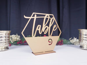 Modern Hexagon Table Numbers