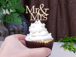 Load image into Gallery viewer, Mr &amp; Mrs Cupcake Topper
