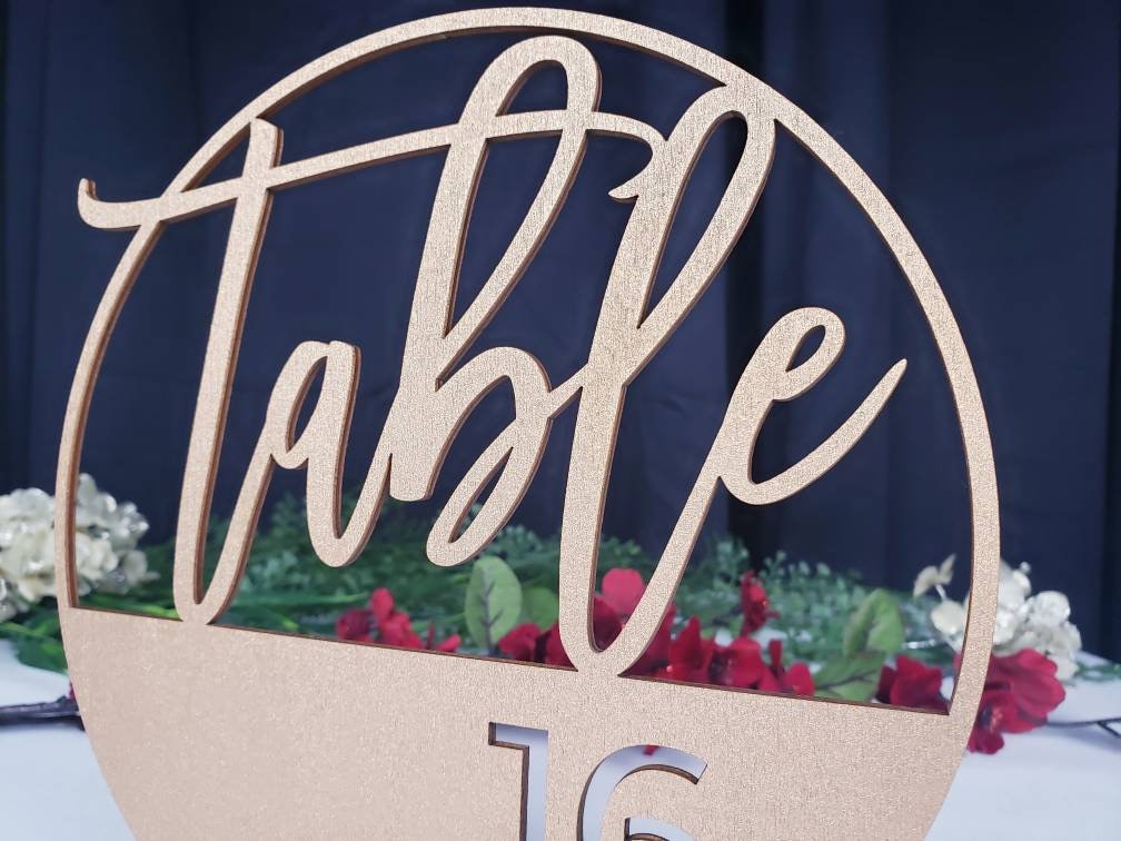 Modern Circle Table Numbers – Wedding Appeal