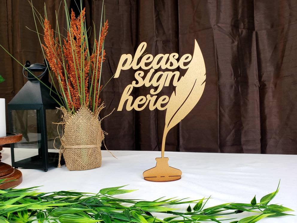 Please Sign Here Table Sign
