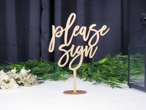 Please Sign Table Sign