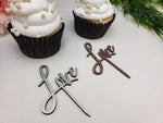 Load image into Gallery viewer, Script Love Cupcake Topper
