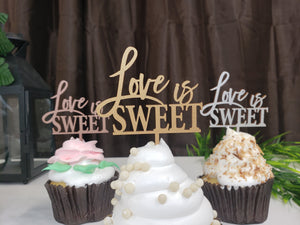 Love is Sweet Cupcake Topper