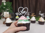 Load image into Gallery viewer, Love Heart Cupcake Topper
