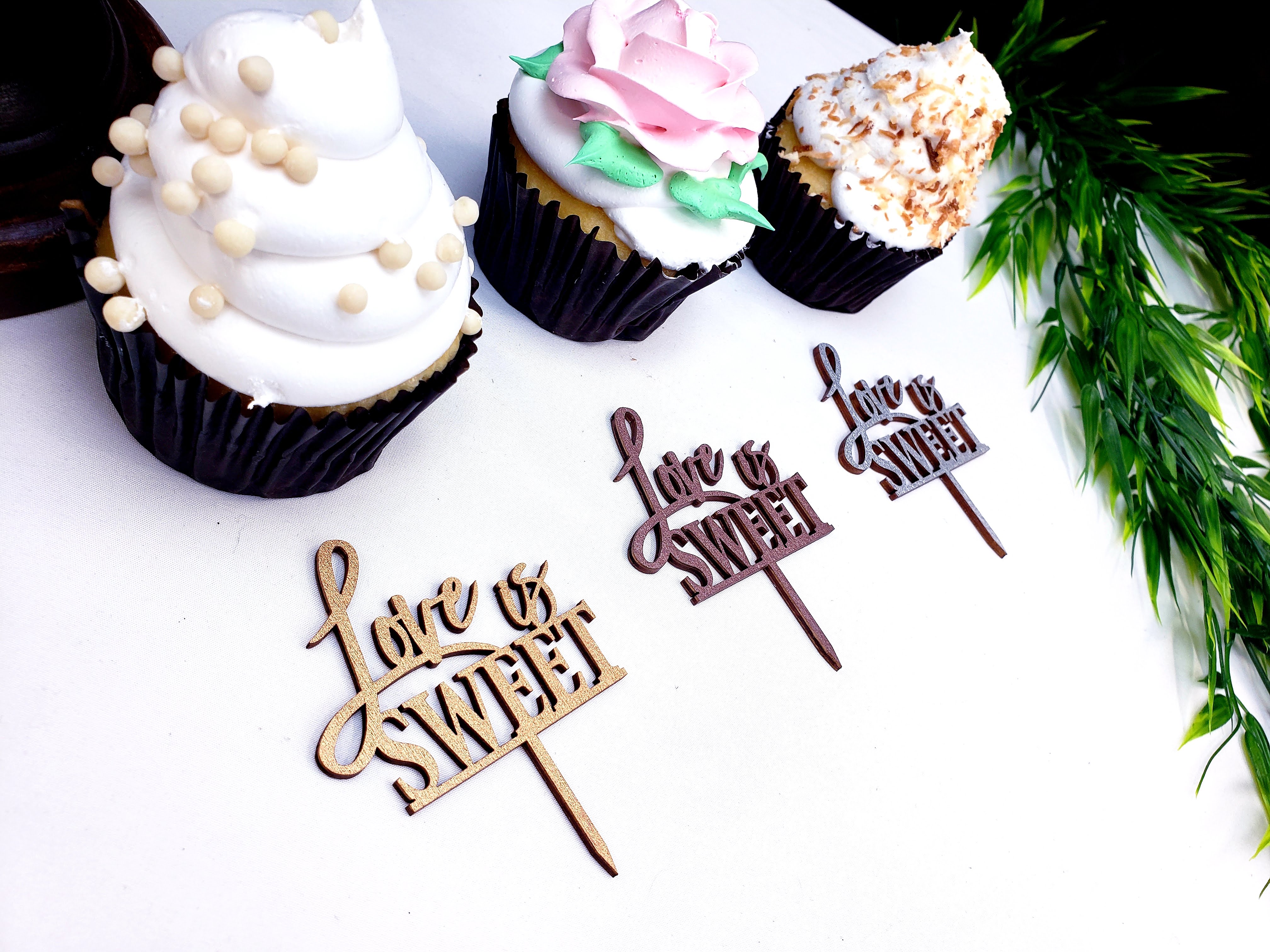 Love is Sweet Cupcake Topper
