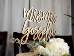 Load image into Gallery viewer, Mr &amp; Mrs Last Name Cake Topper
