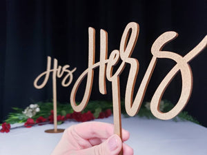 His and Hers Table Signs (Set of 2)