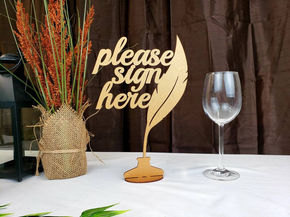 Please Sign Here Table Sign
