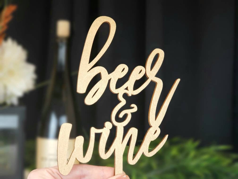 Beer And Wine Table Sign