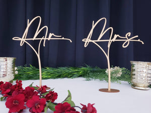 Mr. and Mrs. Table Signs (Set of 2)