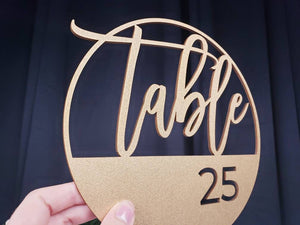 Modern Circle Table Numbers