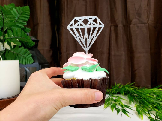 Diamond Cupcake Topper