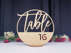 Modern Circle Table Numbers