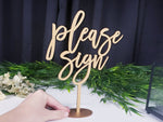 Load image into Gallery viewer, Please Sign Table Sign
