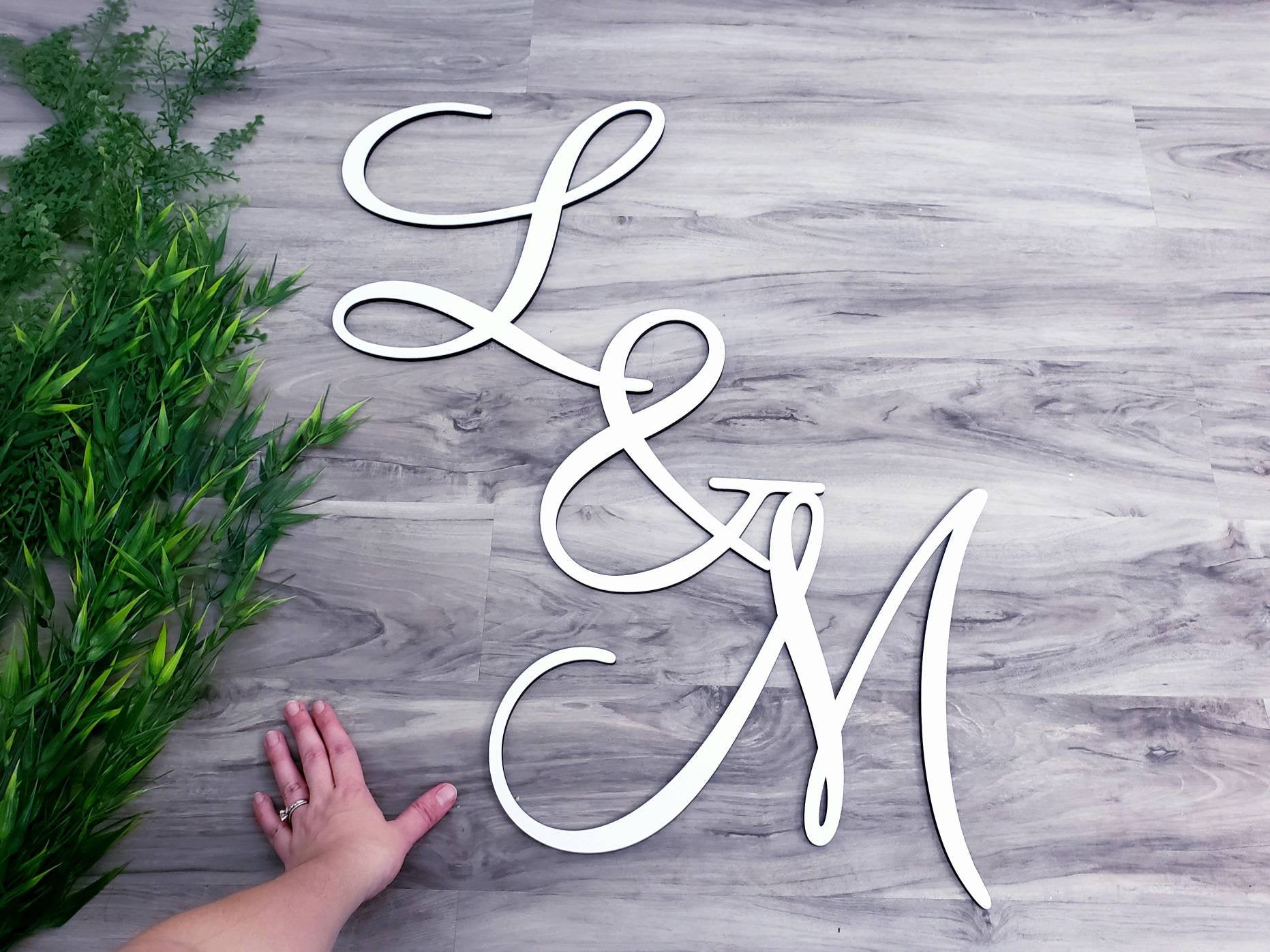 One Cursive Letters Sign Cursive Initials Sign – Wedding Appeal